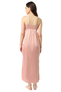 Eternal Bliss Full-length Satin Chemise - Mellow Rose thumbnail 3