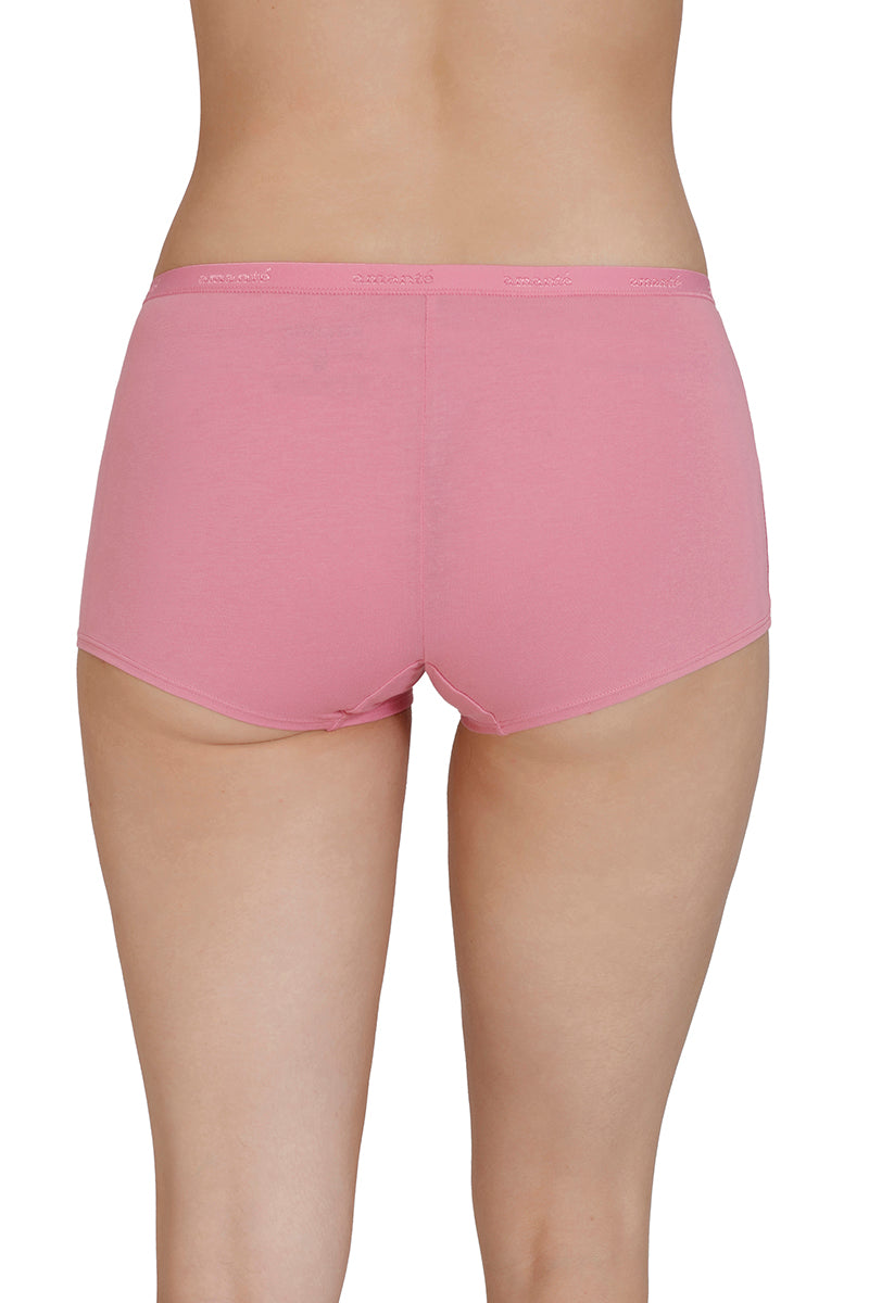 Solid Mid Rise Boyleg Panty - Cashmere Rose