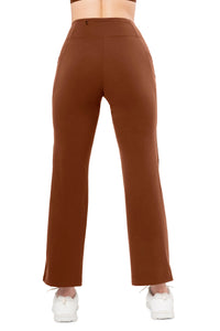 Flaunt Flared High Rise Travel Pants - Potting Soil thumbnail 3
