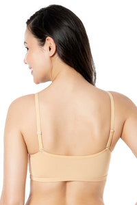 Solid Non Padded Non-Wired Cami Bra - Hazelnut thumbnail 3