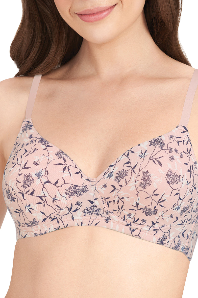 Carefree Casuals Padded Non-Wired T-Shirt Bra - Shadow Floral Pr