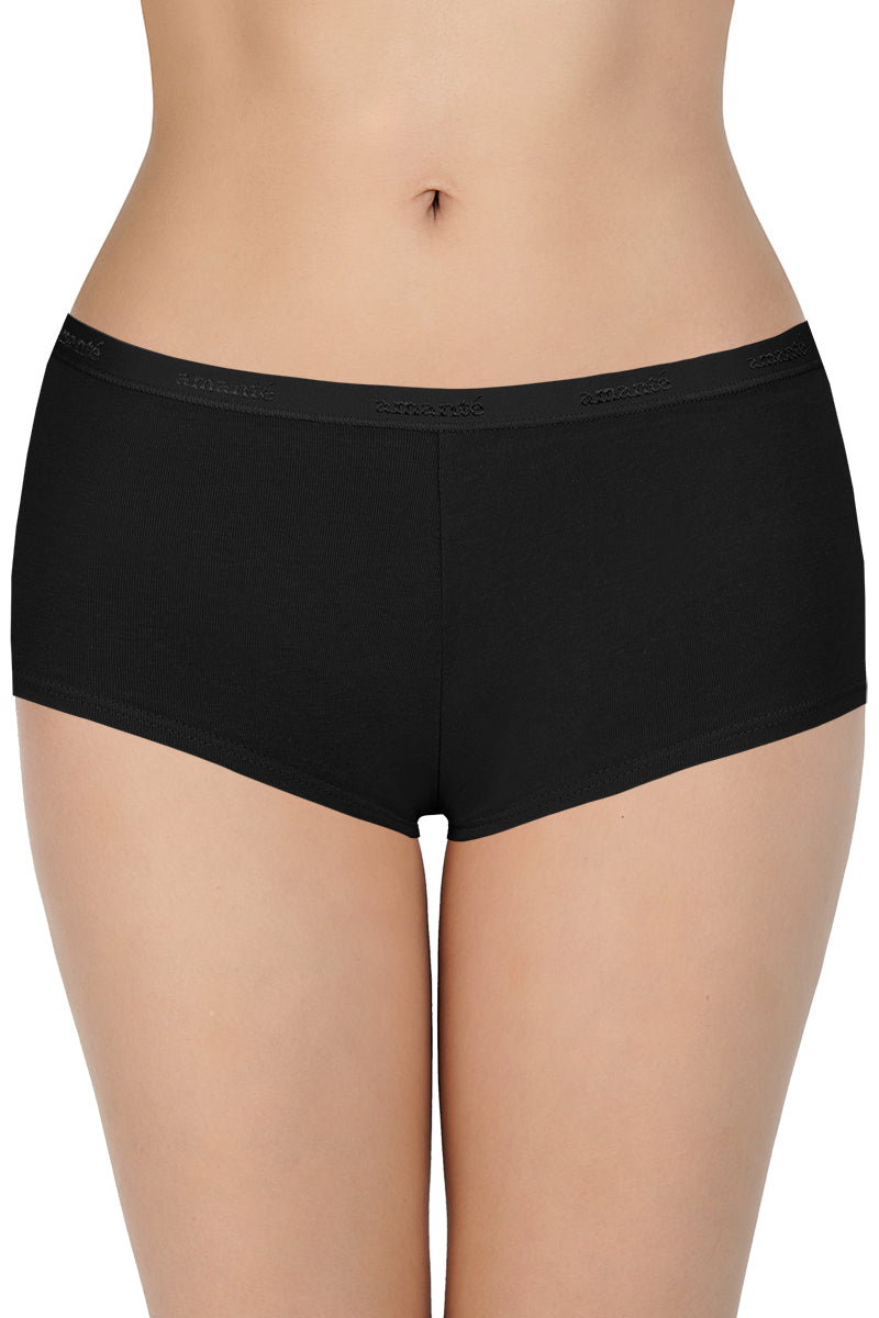 Amante Solid Cotton Low Rise Boyshorts Panty Pack(Pack of 2) - Price History