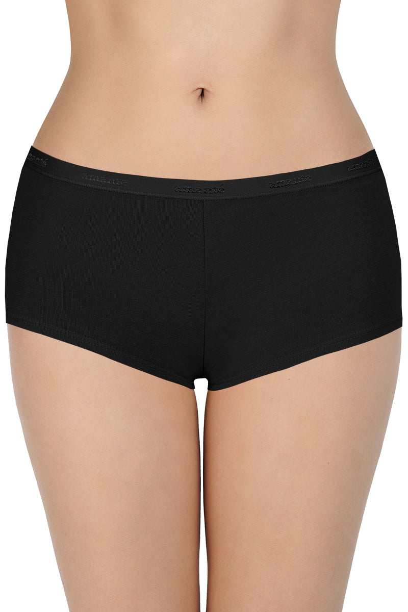 Solid Low Rise Boyshort Panties (Pack of 2)
