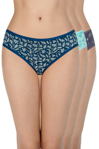 Print Low Rise Bikini Panties (Pack of 3) - color option