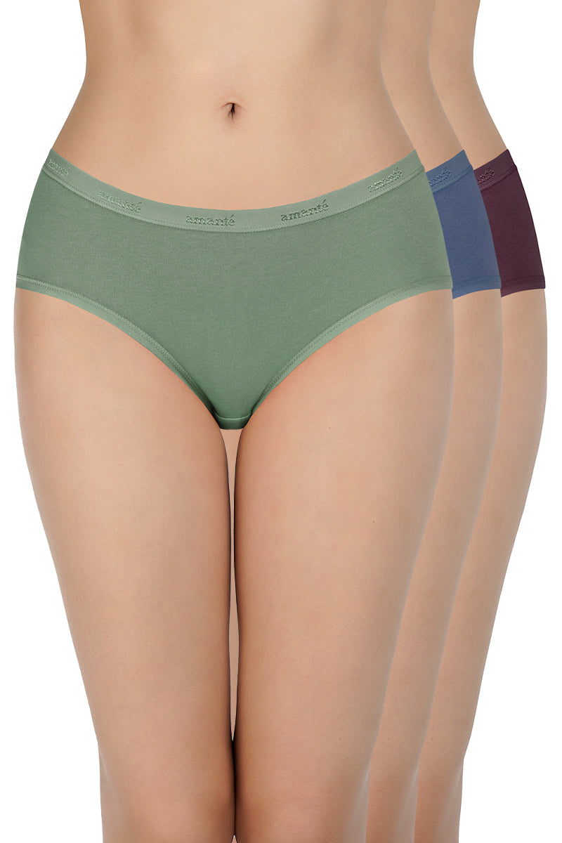 Solid Low Rise Hipster Panties (Pack of 3) - Image 1 of 7