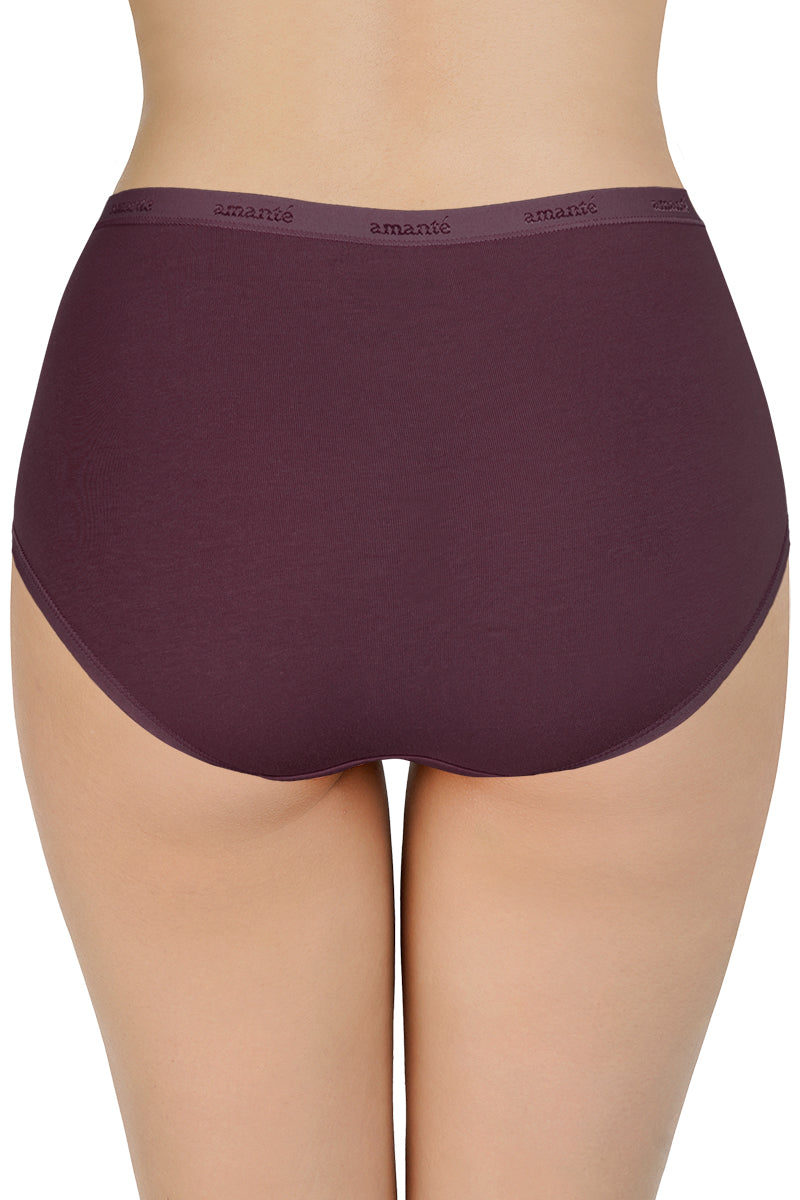 Solid High Rise Full Brief Panties (Pack of 3) - Image 3 of 7