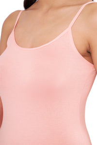 Spaghetti Strap Body Hugging Modal Camisole (Pack of 2) - Black - Impatiens Pink thumbnail 4