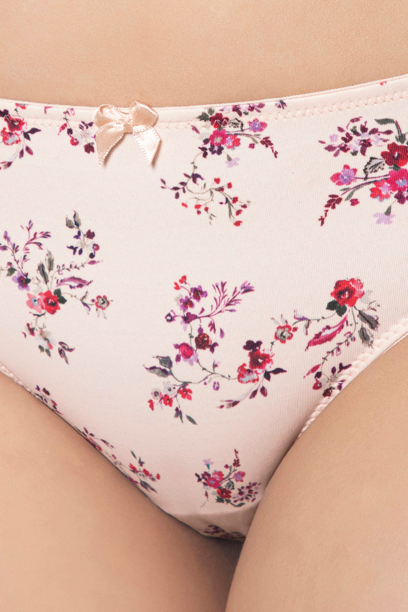 Smooth Charm Bikini Panty - Rosewater Print