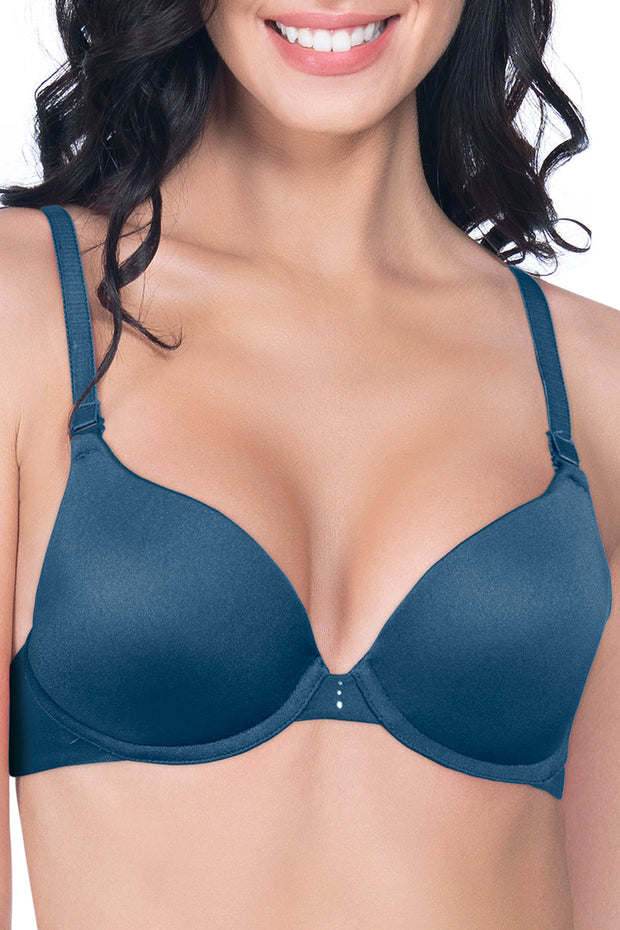 Perfect Lift Padded Wired Push-Up Bra - Bottle Green
