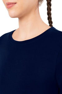 Essential Long Sleeve Round Neck T-Shirt - Midnight thumbnail 4