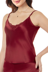 Eternal Bliss Satin Camisole - Rio Red thumbnail 4