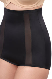 Solid Full Coverage High Rise Waist Cincher - Black