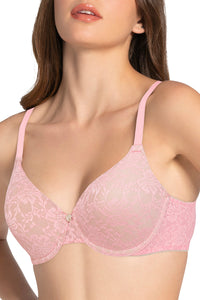 Lace Dream Padded Wired Lace Bra - Salmon Rose_A.R thumbnail 4