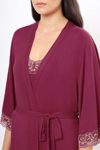 Lace Touch Sleep Robe - Anemone thumbnail 4