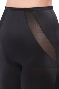 Solid Full Coverage High Rise Thigh Shaper - Black thumbnail 5