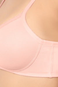 Cotton Casual Lightly Padded Non-Wired Full Coverage T-Shirt Bra - Impatiens Pink thumbnail 4
