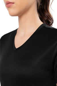 Energize Short Sleeve V-Neck Active T-Shirt - Jet Black thumbnail 4