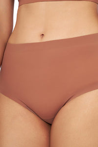 Vanish Solid High Rise Brief Seamless Panty - Caramel Nude thumbnail 4