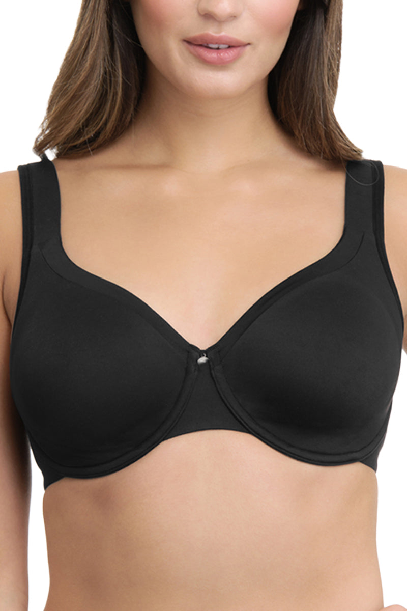 Contour Support Non-padded Wired Support Bra - Black