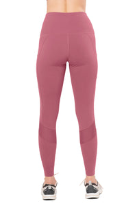 Flaunt Panelled High Rise Active Leggings - Heather Rose thumbnail 4