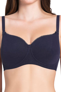 Essential Padded Wirefree Bra - Midnight Blue thumbnail 4