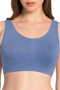 All Day Lounge Non-padded & Non-wired Bra - Blue Marl thumbnail 4