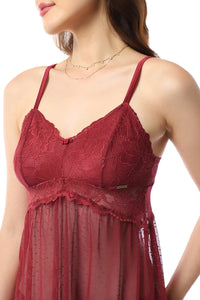 Eternal Bliss Non-padded Non-wired Babydoll - Rio Red thumbnail 4