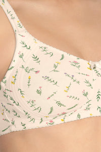 Magic Shaper Non Padded Non Wired Support Bra - Pearled Ivory Print thumbnail 5