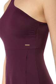 One Shoulder Swim Dress  - Chockeberry