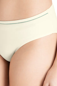 Casual Chic Three-Fourth Coverage Low Rise Bikini Panty - Whitesmoke-Cedar thumbnail 4