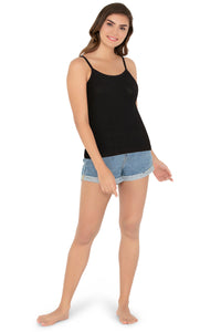 Cotton Camisole - Black - Black thumbnail 4