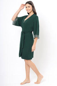 Lace Touch Sleep Robe - Botanical Gardens thumbnail 4