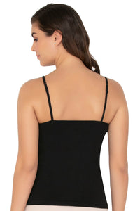 Cotton Camisole (Pack of 2) - Black- Nude thumbnail 4