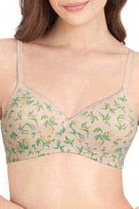 Cotton Casual Padded Non-wired Printed T-shirt Bra - Birds Of Para. Pr thumbnail 4