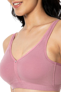 Cotton Chic Support Solid Non Padded Non-Wired Bra - Mesa Rose thumbnail 4