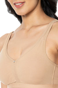 Cotton Chic Support Solid Non Padded Non-Wired Bra - Sandalwood thumbnail 4