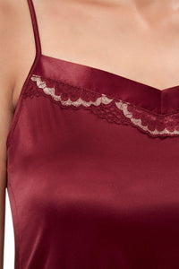 Eternal Bliss Full Length Chemise - Red Berry thumbnail 4