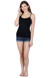 Spaghetti Strap Modal Camisole - Black thumbnail 4