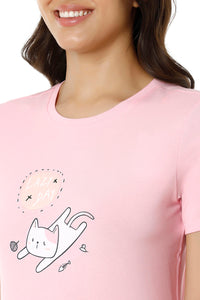 Scoop Neck Sleep Tee - Almond Blossom thumbnail 4