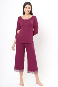 Lace Touch Sleep Top - Anemone thumbnail 4