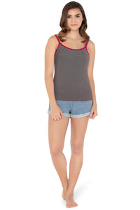 Cotton Camisole - Steel Grey-Cerise thumbnail 4