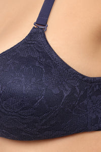 Floral Romance Non Wired Lightly Padded Non-Wired Full Coverage Bra - Midnight thumbnail 4