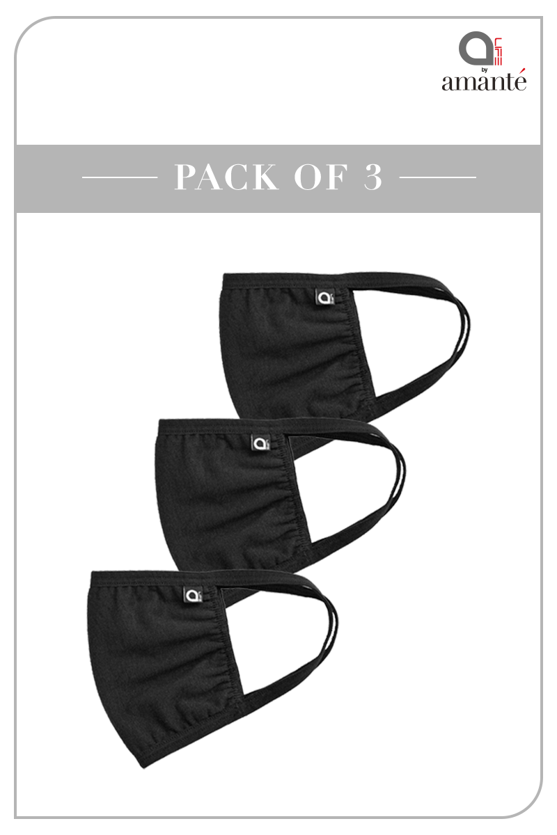 Soft Cotton Antimicrobial Mask (pack of 3) - Black Soot - Black Soot - Black Soot - Image 1 of 5