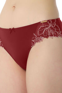 Floral Chic Bikini Panty - Red Berry & Sepia Rose thumbnail 4