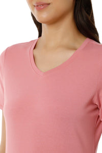 V-Neck Sleep Tee - Mauveglow thumbnail 4