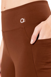 Flaunt Flared High Rise Travel Pants - Potting Soil thumbnail 4