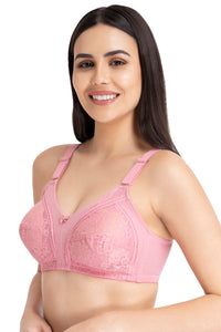 Magic Support Non Padded Non-Wired Full Coverage Bra - Wild Rose thumbnail 4