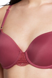 Fantasy Back Solid Padded Wired Lace Bra - Autumn Rose thumbnail 4
