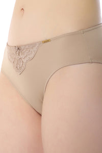 Lace Elegance Bikini Panty - Stucco thumbnail 4
