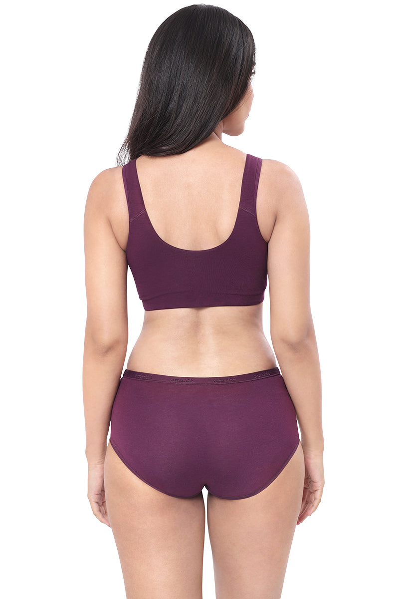 All Day Lounge Solid Non Padded Non-Wired Bra - Pickled Beet